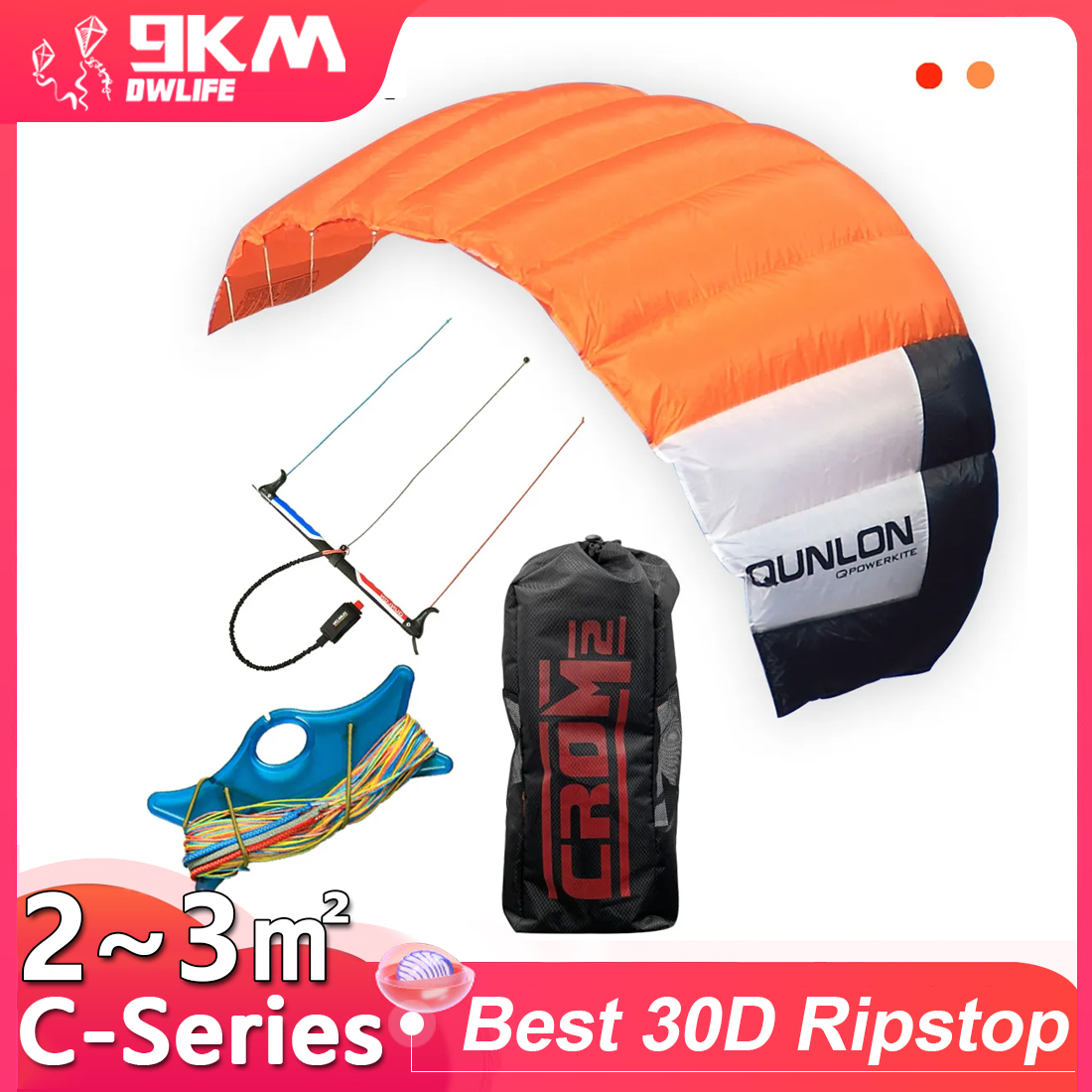 9km2~3sqm Triple Line Power Tr - Kite Surf Bar Control incelemesi ve fiyatı