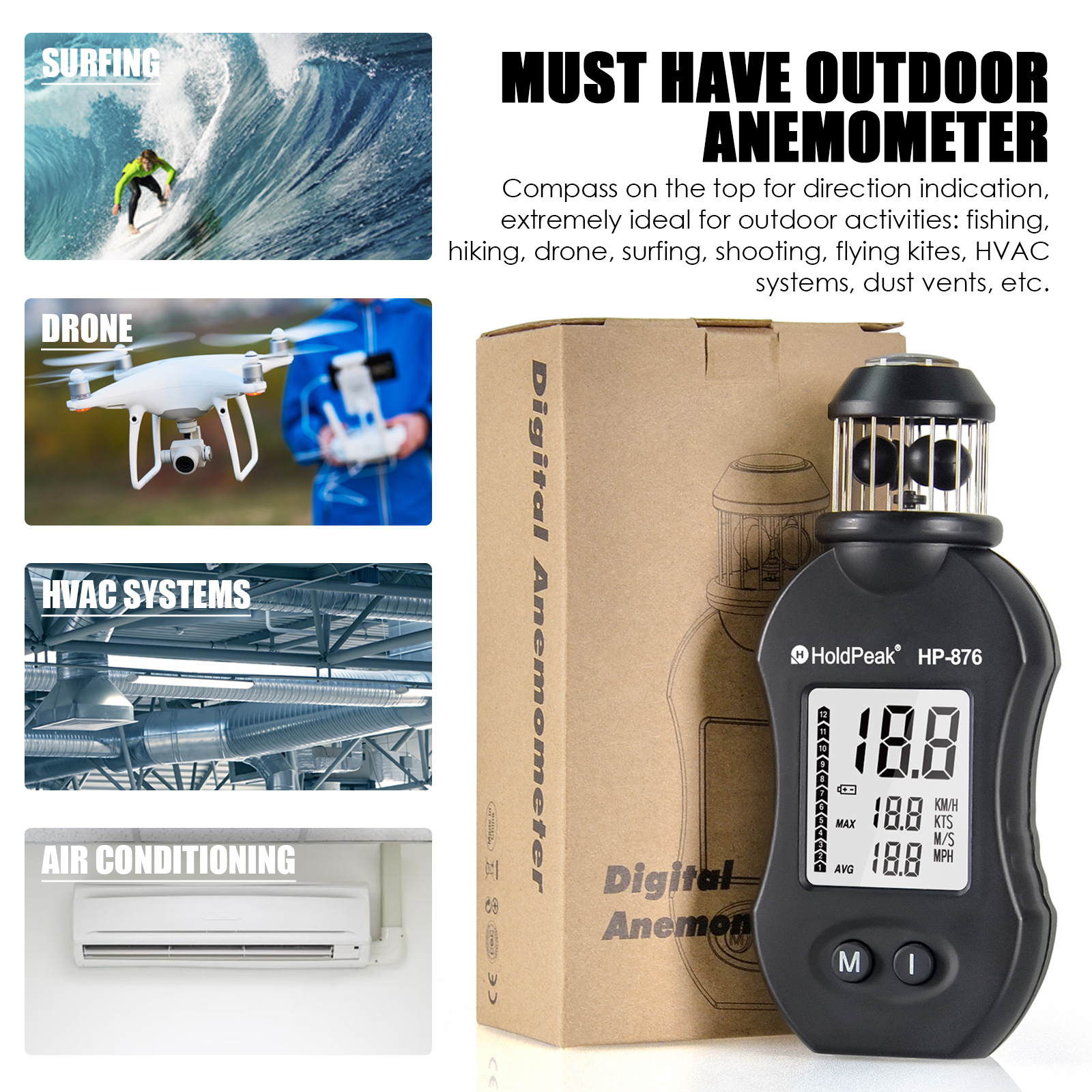 Weatherproof Cup Anemometer 36 - Kite Surf Bar Control incelemesi ve fiyatı