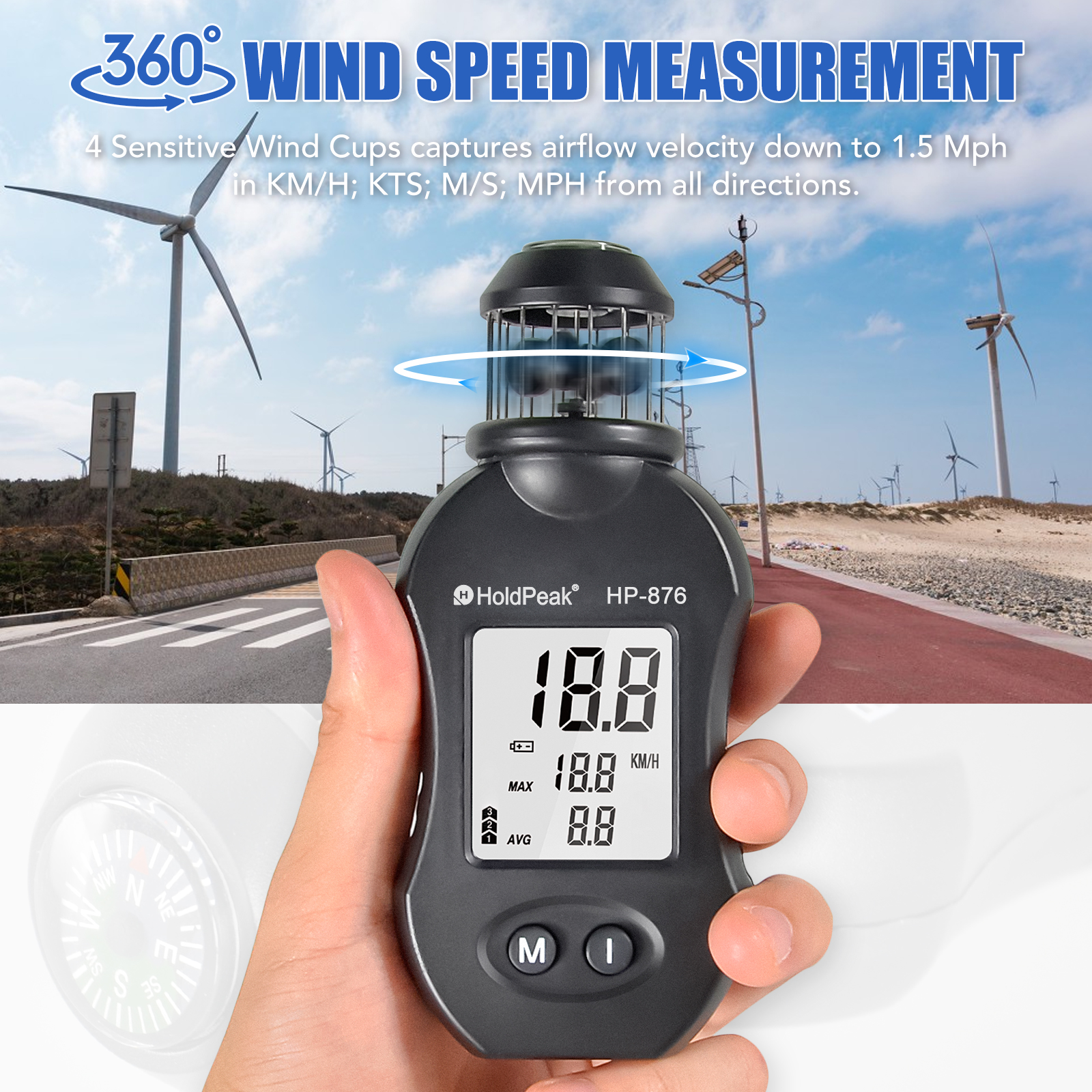 Weatherproof Cup Anemometer 36 - Kite Surf Bar Control incelemesi ve fiyatı